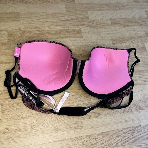 NWT Victoria's Secret PINK Pushup Bra in Snake Skin Print - Picture 2 of 3